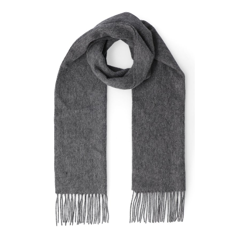 M&S Extra Fine Merino Wool Light Grey Mix Muffler - Shams Shopping Centre Marks & Spencer  