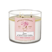 BBW Love Rose Vanilla Scented Candle 411g - Shams Shopping Centre Bath & Body Works  