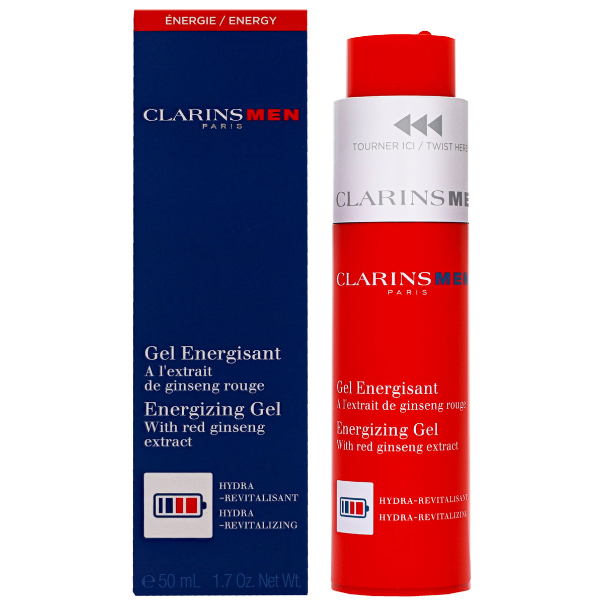 Clarins Men Gel Energizing Gel Red Ginseng Extract 50ml - Shams Shopping Centre Clarins  