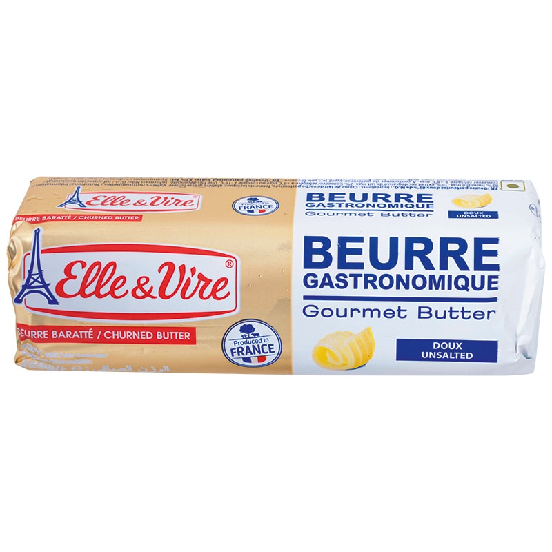 Elle & Vire Crunched Butter Unsalted 250g - Shams Shopping Centre Elle & Vire  
