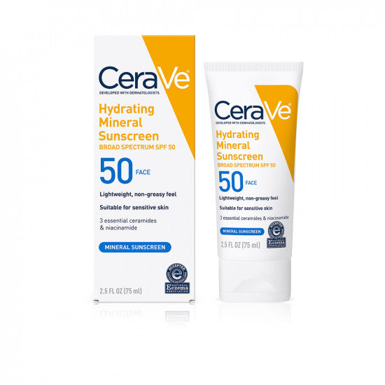 Cerave Hydrating Mineral Sunscreen SPF50 75ml