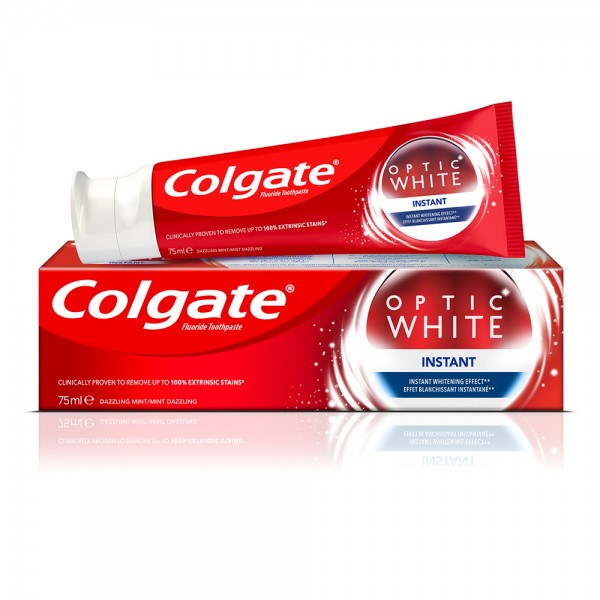 Colgate Optic White Instant Whitening Effect Toothpaste 75ml - Shams Shopping Centre Colgate  