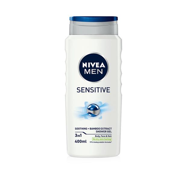 Nivea Men Power Sensitive Soothing 3In1 Shower Gel 400ml - Shams Shopping Centre Nivea  