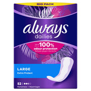 Always Panty Liner Dailies Odour Extra Protection Large 52pcs - Shams Shopping Centre Always  