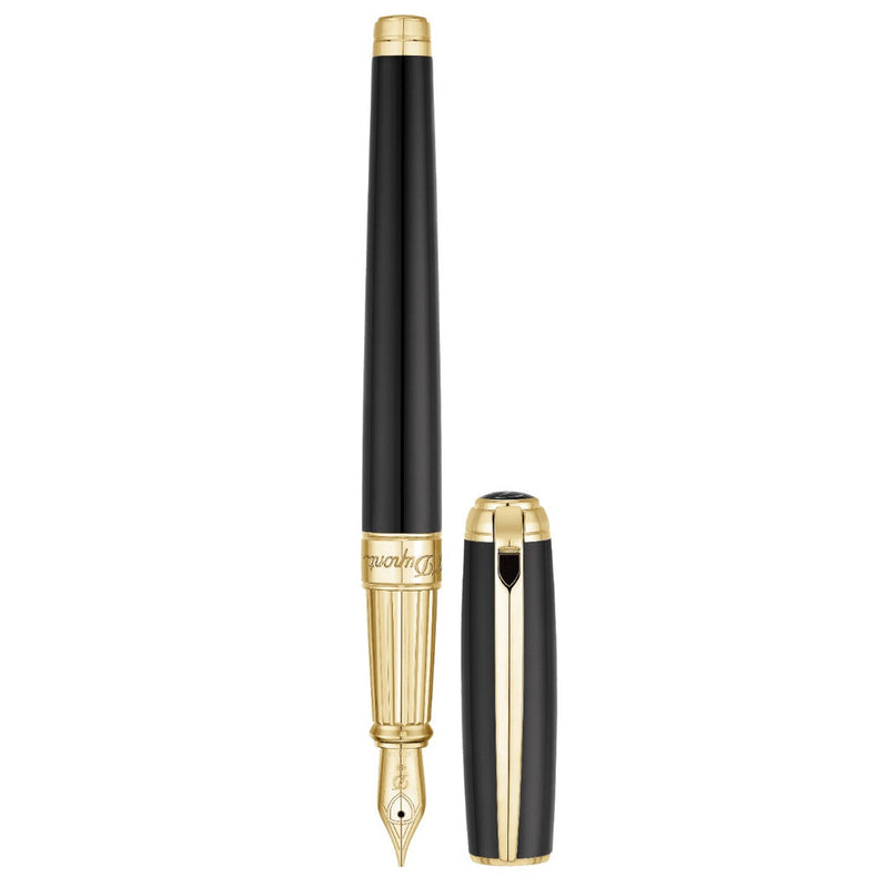 St Dupont Wi Line D FP Large Black/Y Gold (410101L) - Shams Shopping Centre ST Dupont  