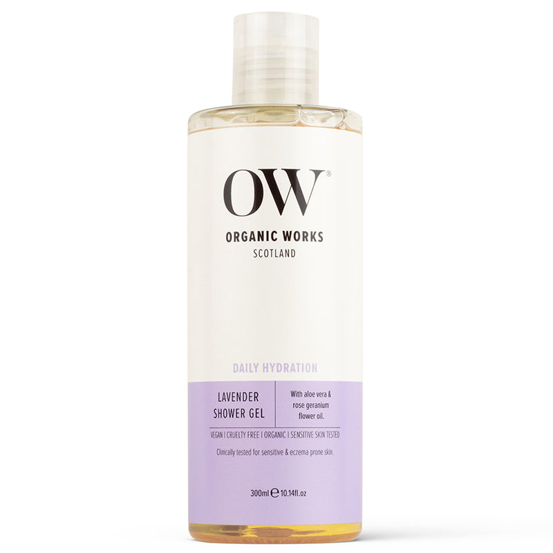 Organic Works Daily Hydration Lavender Shower Gel 300ml - Shams Shopping Centre Organic Works  