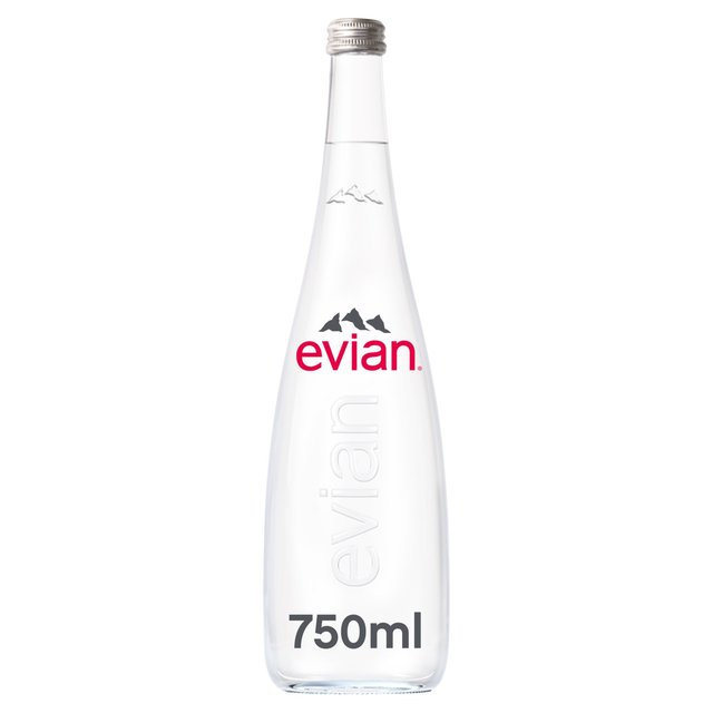 Evian Mineral Water Glass Bottle 750ml - Shams Shopping Centre Evian  