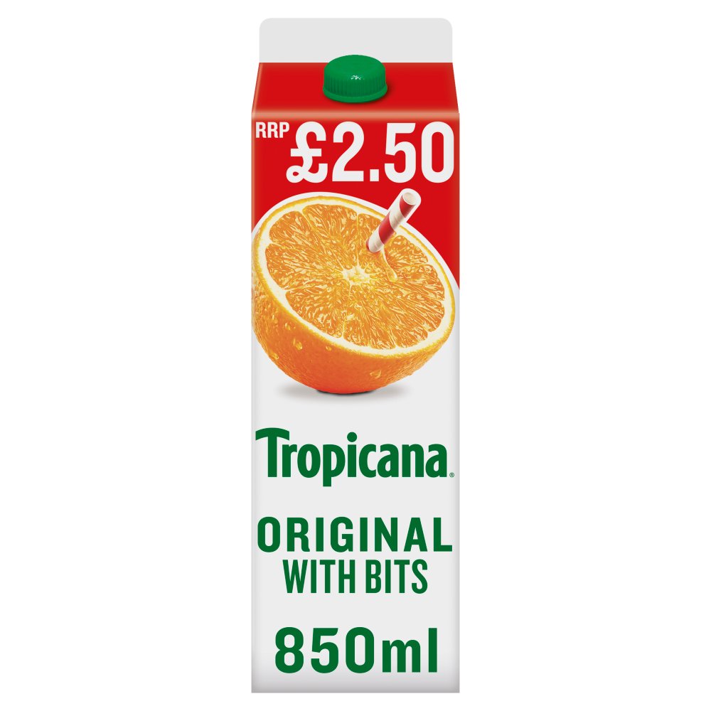 Tropicana Orange With No Bits 850ml - Shams Shopping Centre Tropicana  