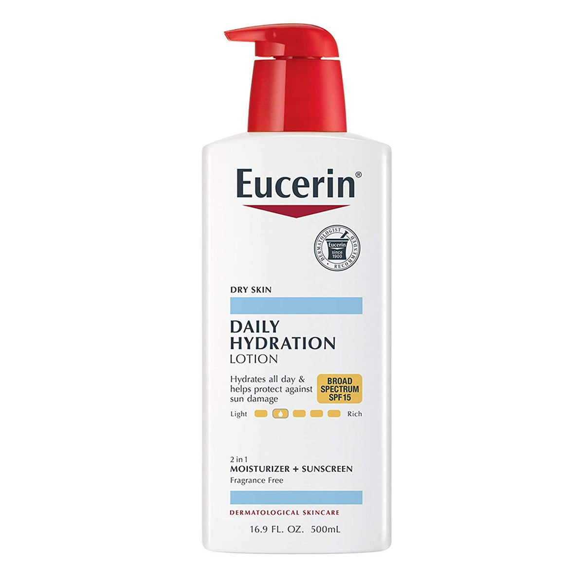 Eucerin Daily Hydration Broad Spectrum SPF 15 Body Lotion 500ml - Shams Shopping Centre Eucerin  