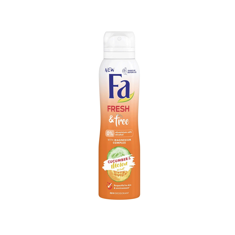 Fa Freshly Free Cucumber Melon Body Spray 200ml - Shams Shopping Centre Fa  