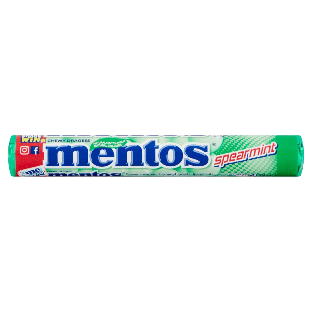 Mentos Spearmint Chewy Dragees 38g - Shams Shopping Centre Mentos  
