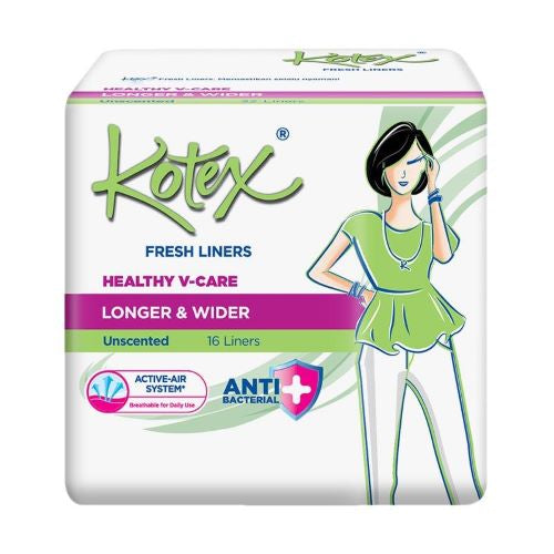 Kotex Fresh Liners Healthy V-Care 16Liners - Shams Shopping Centre Kotex  