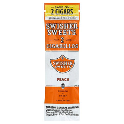 Swisher Sweets Cigarillos Peach 2p - Shams Shopping Centre Swisher Sweets  