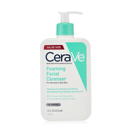 Cerave Foaming Facial Normal to Oily Skin Cleanser 473ml - Shams Shopping Centre Cerave  