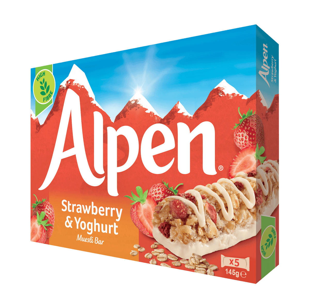 Alpen Strawberry & yogurt mixed cereal bars 145g - Shams Shopping Centre Alpen  
