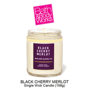 BBW White Barn Black Cherry Merlot Scented 1 Wick Candle - Shams Shopping Centre Bath & Body Works  
