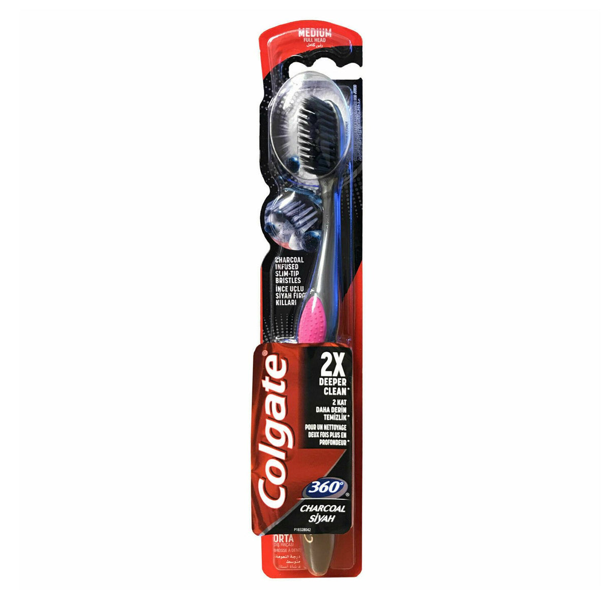Colgate Charcoal Infused Tooth Brush Medium - Shams Shopping Centre Colgate  