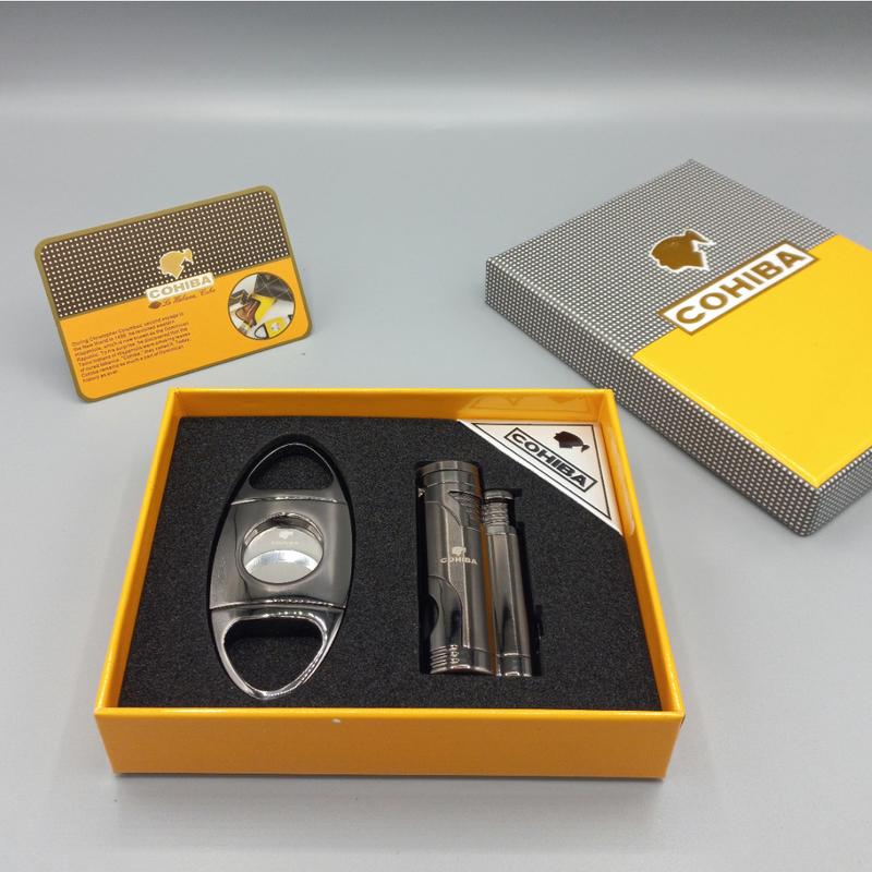 Cohiba Cigar Lighter & Cutter Set A634