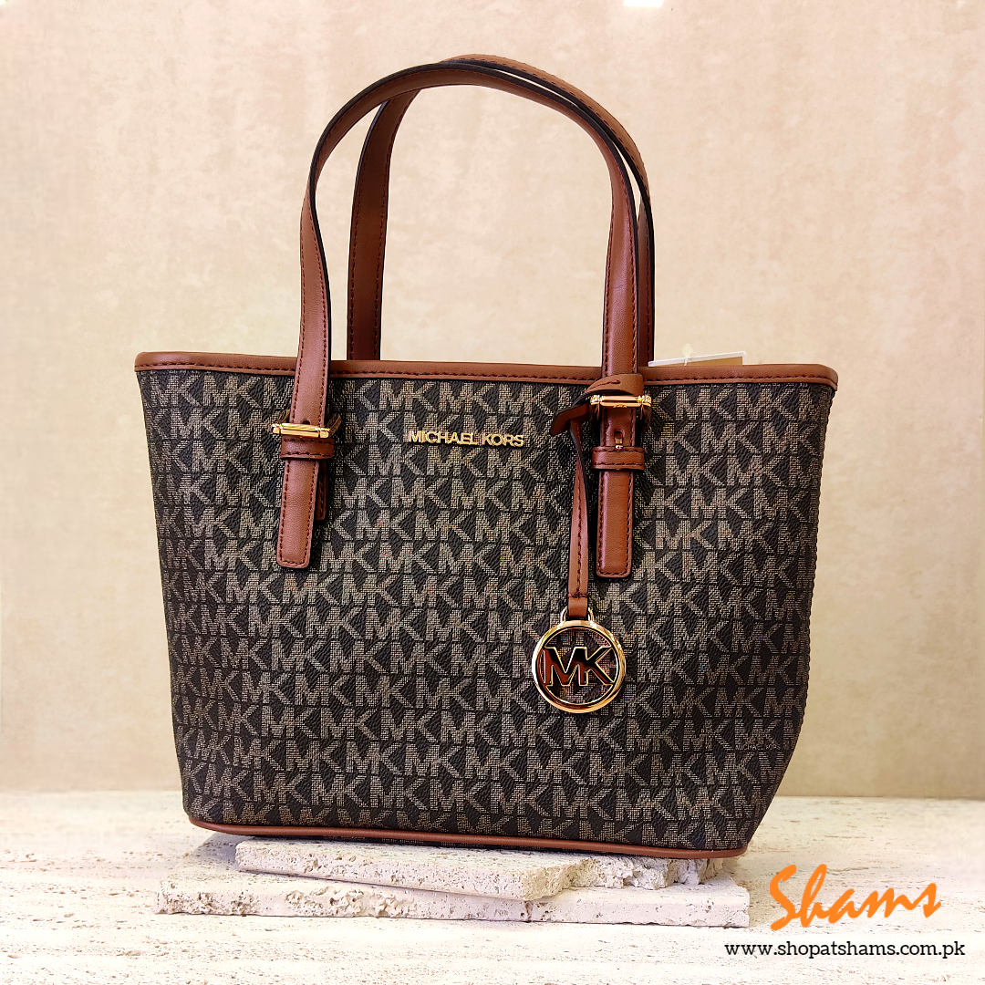 Micheal Kors Brown Gold Ladies Bag Item # S490-0003 - Shams Shopping Centre Michael Kors  
