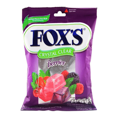 Fox's Crystal Clear Berries Candy 90g - Shams Shopping Centre Fox'S  