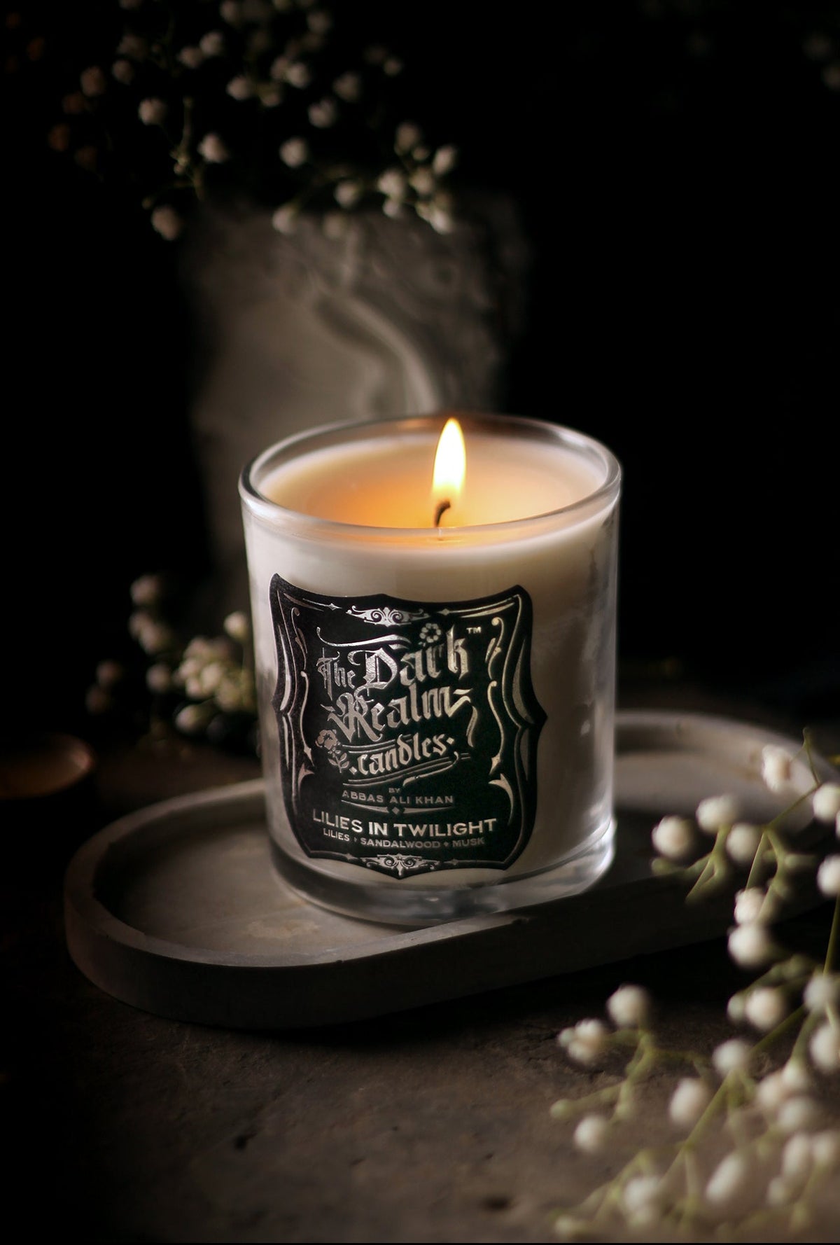 The Dark Realm Lilies In Twilight Candle Jar - Shams Shopping Centre Dark Realm Candle  