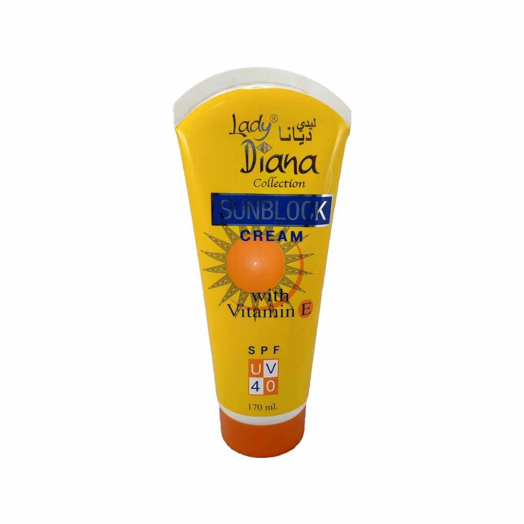 Lady Diana Sunblock Cream With Vitamin E SPF 40 170ml - Shams Shopping Centre Lady Diana  