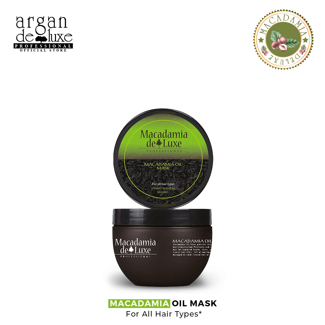 Argan Macadamia De Luxe Professional Oil Hair Mask 250ml - Shams Shopping Centre Argan De Luxe  