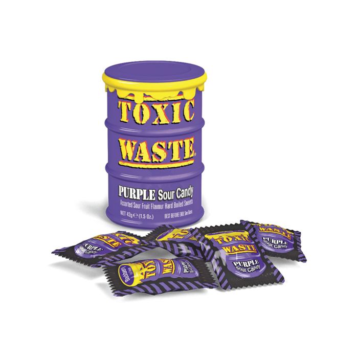 Toxic Waste Purple Sour Candy 42g - Shams Shopping Centre Toxic Waste  