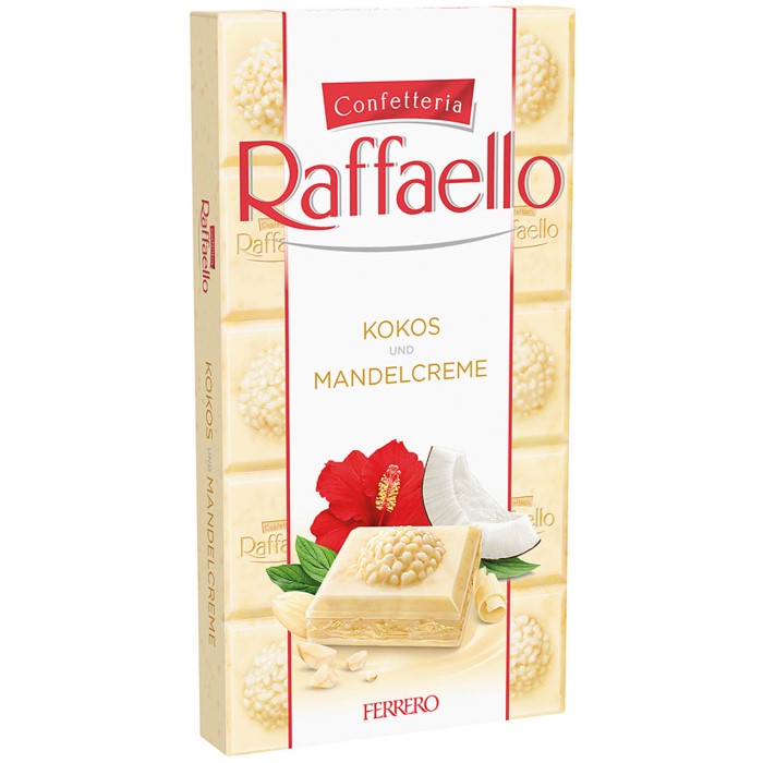 Raffaello White Chocolate Bar 90g - Shams Shopping Centre Ferrero Rocher  