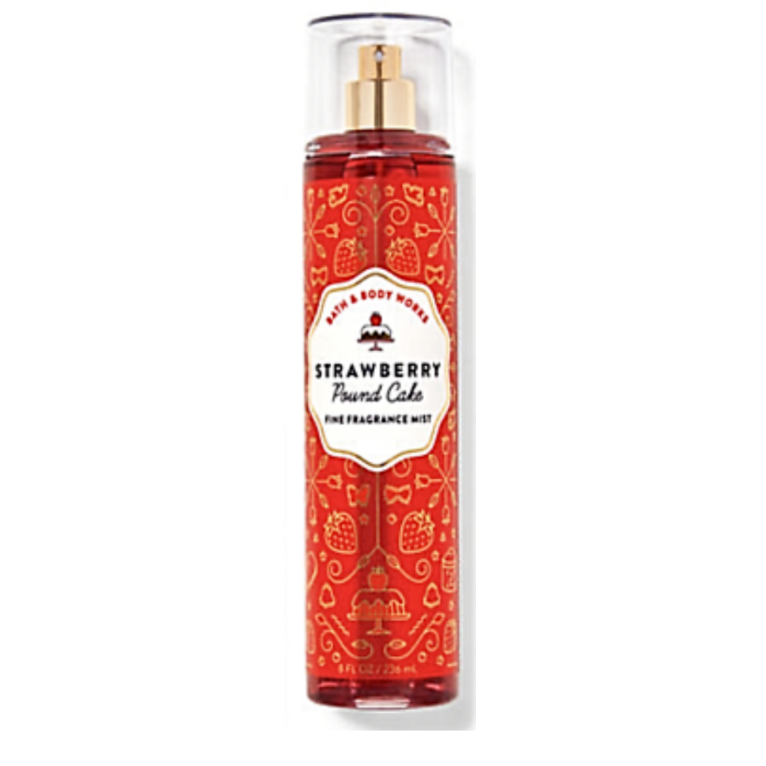 BBW Strawberry Pound Cake Fragrance Mist 236ml - Shams Shopping Centre Bath & Body Works  