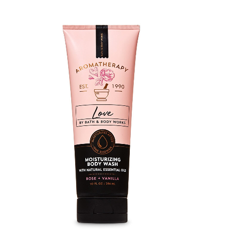 Bath & Body Aromatherapy Rose + Vanilla Moisturizing Body Wash 296ml - Shams Shopping Centre Bath & Body Works  
