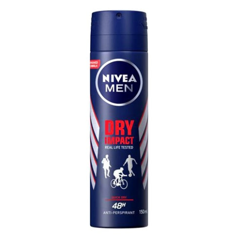 Nivea Dry Impact Invisible Body Spray Black & White 150ml - Shams Shopping Centre Nivea  