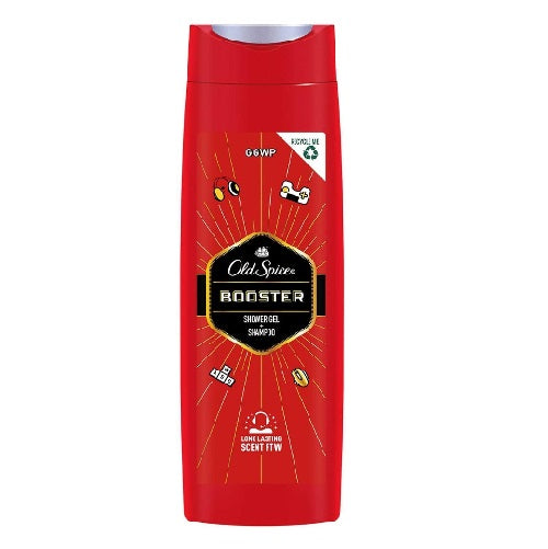Old Spice Booster Shower Gel +Shampoo 400ml - Shams Shopping Centre Loreal  