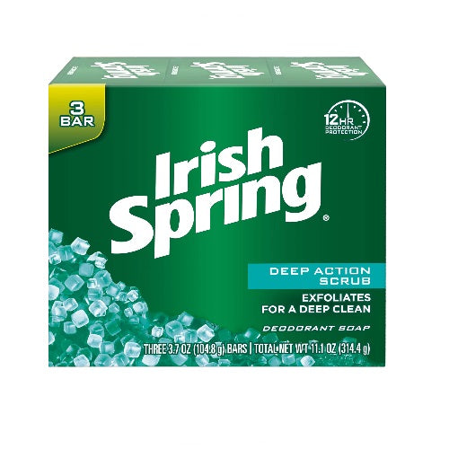 Irish Spring Deep Action Scrub Soap 104.8g - Shams Shopping Centre Irish Spring  