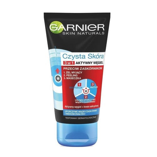 Garnier Skin Naturals Czysta Skora 3 in 1 Face Wash 150ml - Shams Shopping Centre Garnier  