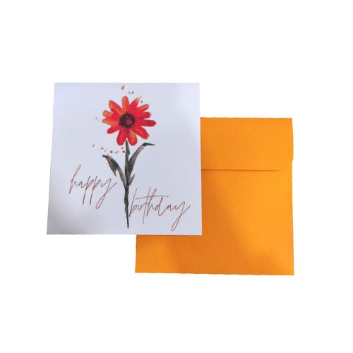 Shams Happy Birthday Flowered Greeting Card - Shams Shopping Centre Shams Shopping Centre  