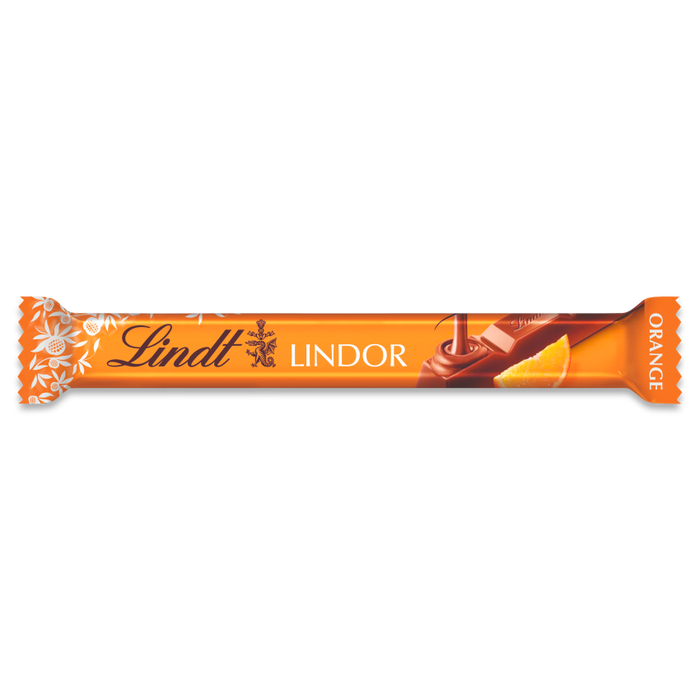 Lindt Lindor Milk Chocolate Bar Orange 38g - Shams Shopping Centre Lindt  