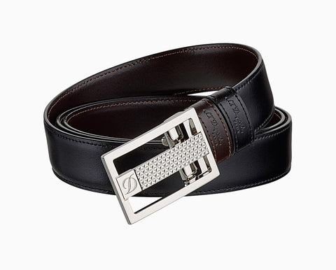 St.Dupont Belt BX R Pall FH Black/BR 30mm (8010120) - Shams Shopping Centre ST Dupont  