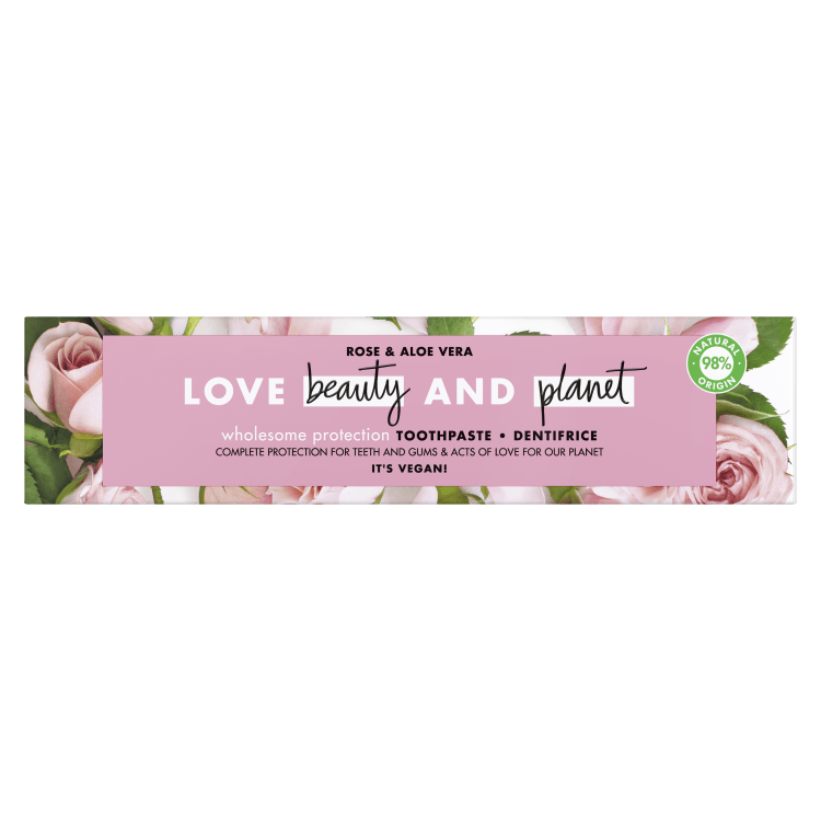 Love Beauty And Planet Rose & Aloe Vera Tooth Paste 75ml - Shams Shopping Centre Love Beauty And Planet  