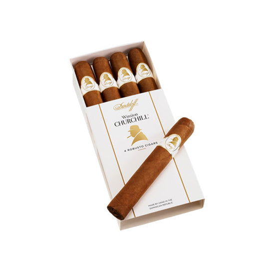 Davidoff Winston Churchill 4 Robusto Cigar (Full Box) - Shams Shopping Centre Davidoff  