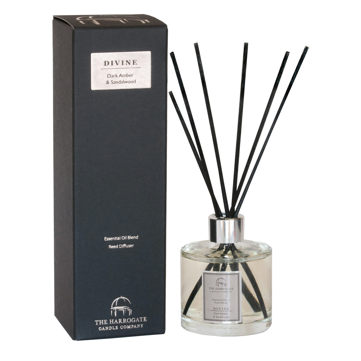 Harrogate Reed Diffuser Divine Dark Amber & Sandalwood 200ml - Shams Shopping Centre The Harrogate  