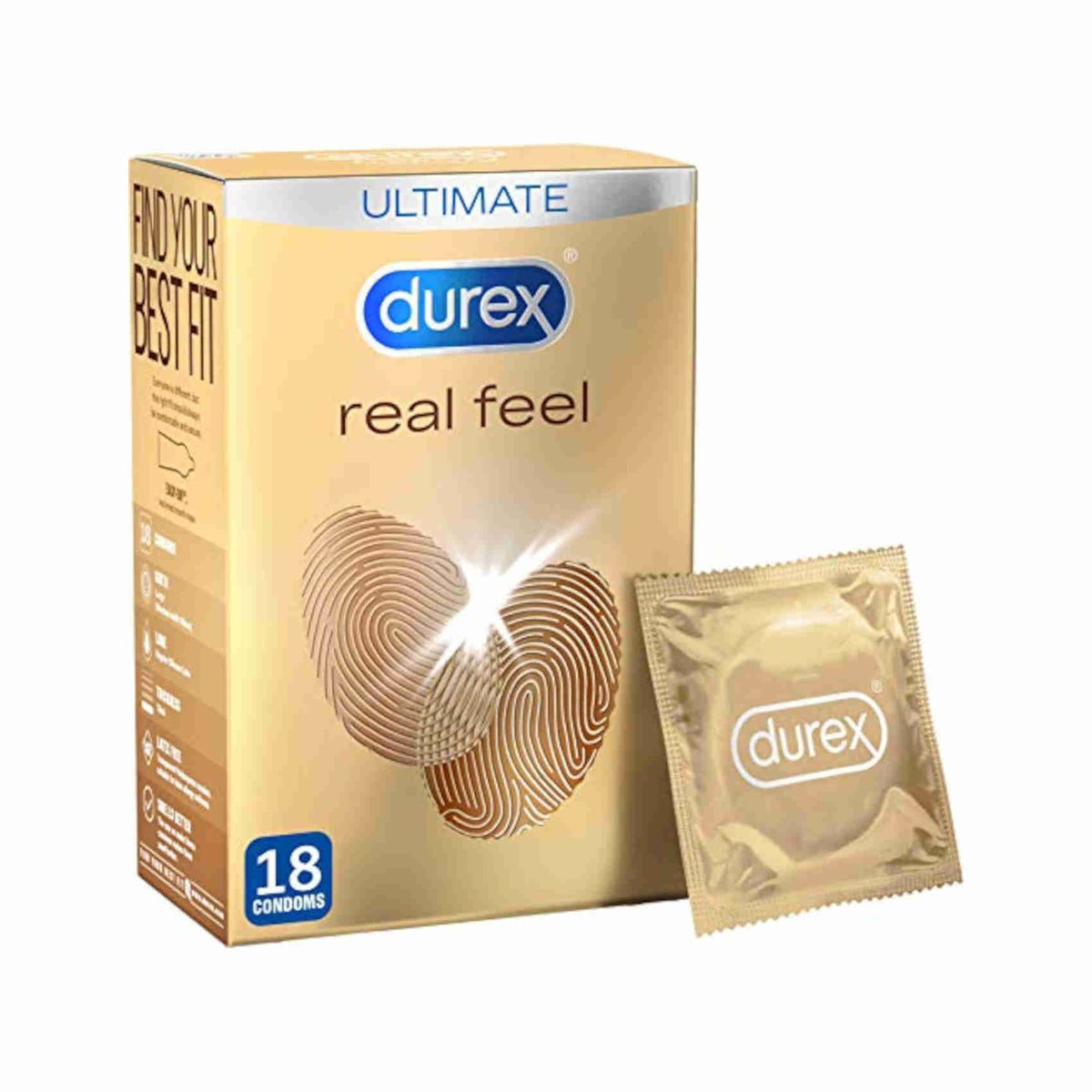 Durex Latex Free Skin On Skin Ultimate Regular Fit Condoms 18pcs - Shams Shopping Centre Durex  