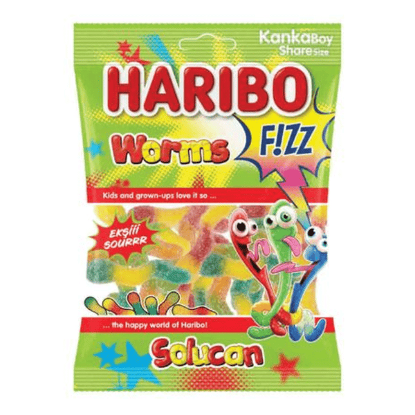 Haribo Fizz Worms 80g - Shams Shopping Centre Haribo  