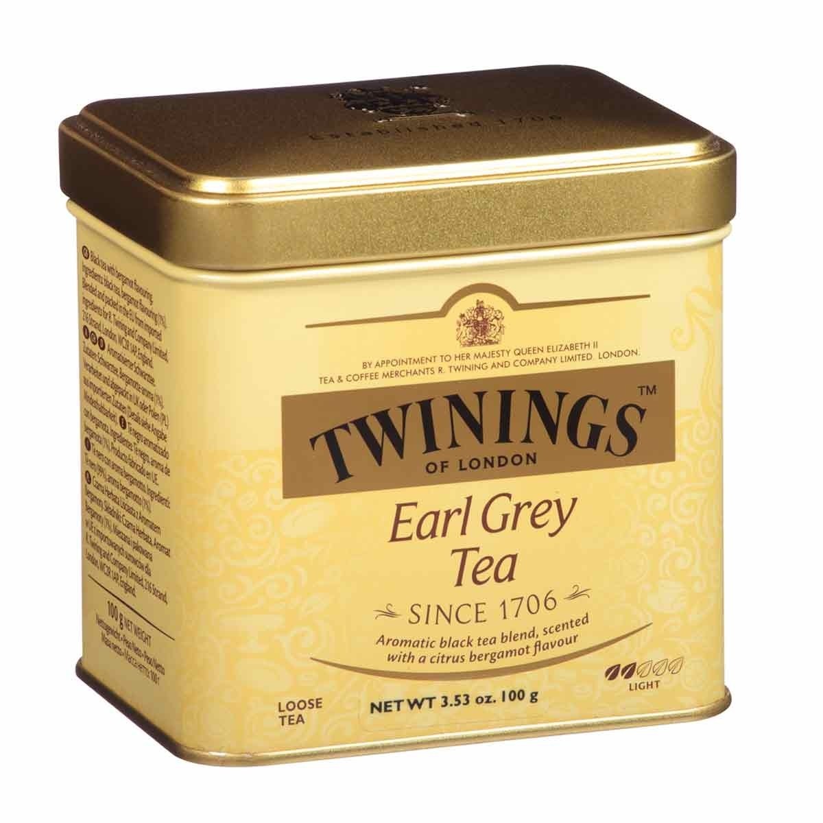 Twinings Earl Grey Tea Tin 100g - Shams Shopping Centre Twinings  