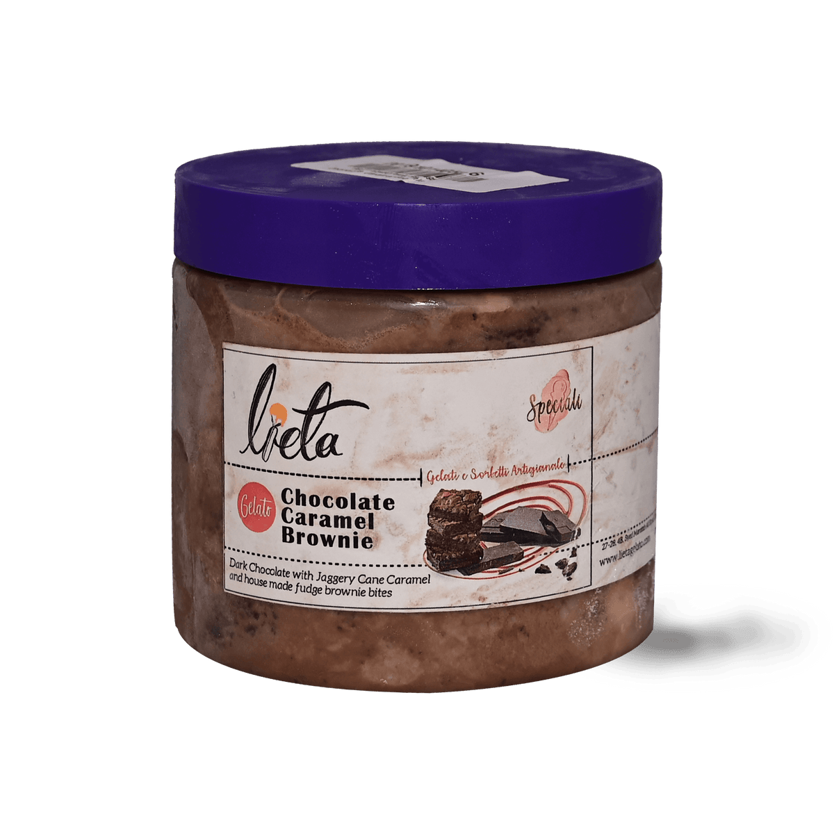 Lieta Gelato Chocolate Brownie Ice Cream 425ml - Shams Shopping Centre Lieta Gelato  