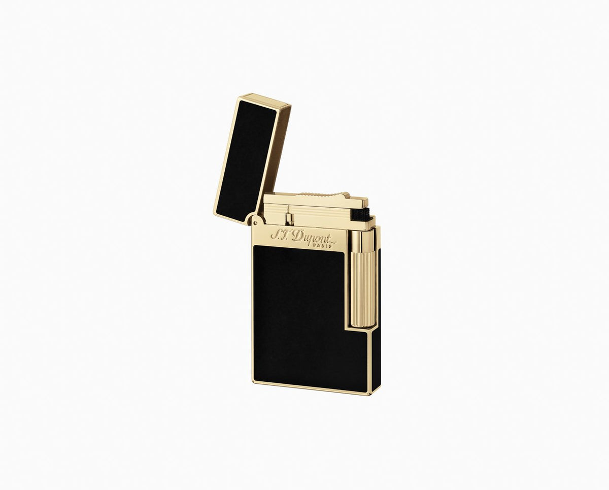ST Dupont LI L2 Black Lacquer/Yel Gold Lighter 016884 - Shams Shopping Centre ST Dupont  