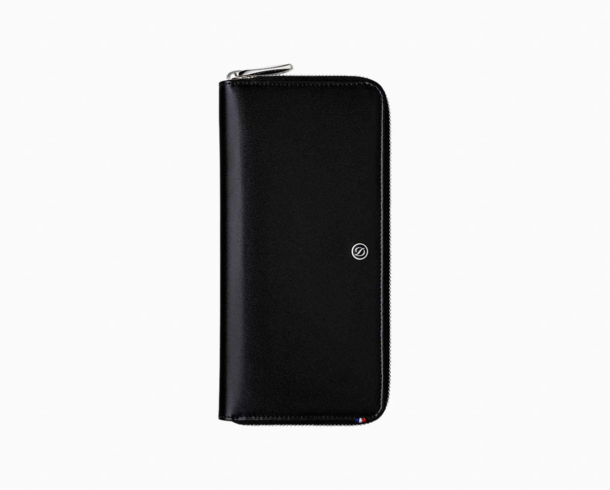 St.Dupont Zippered Wallet Line D Black (180044) - Shams Shopping Centre ST Dupont  