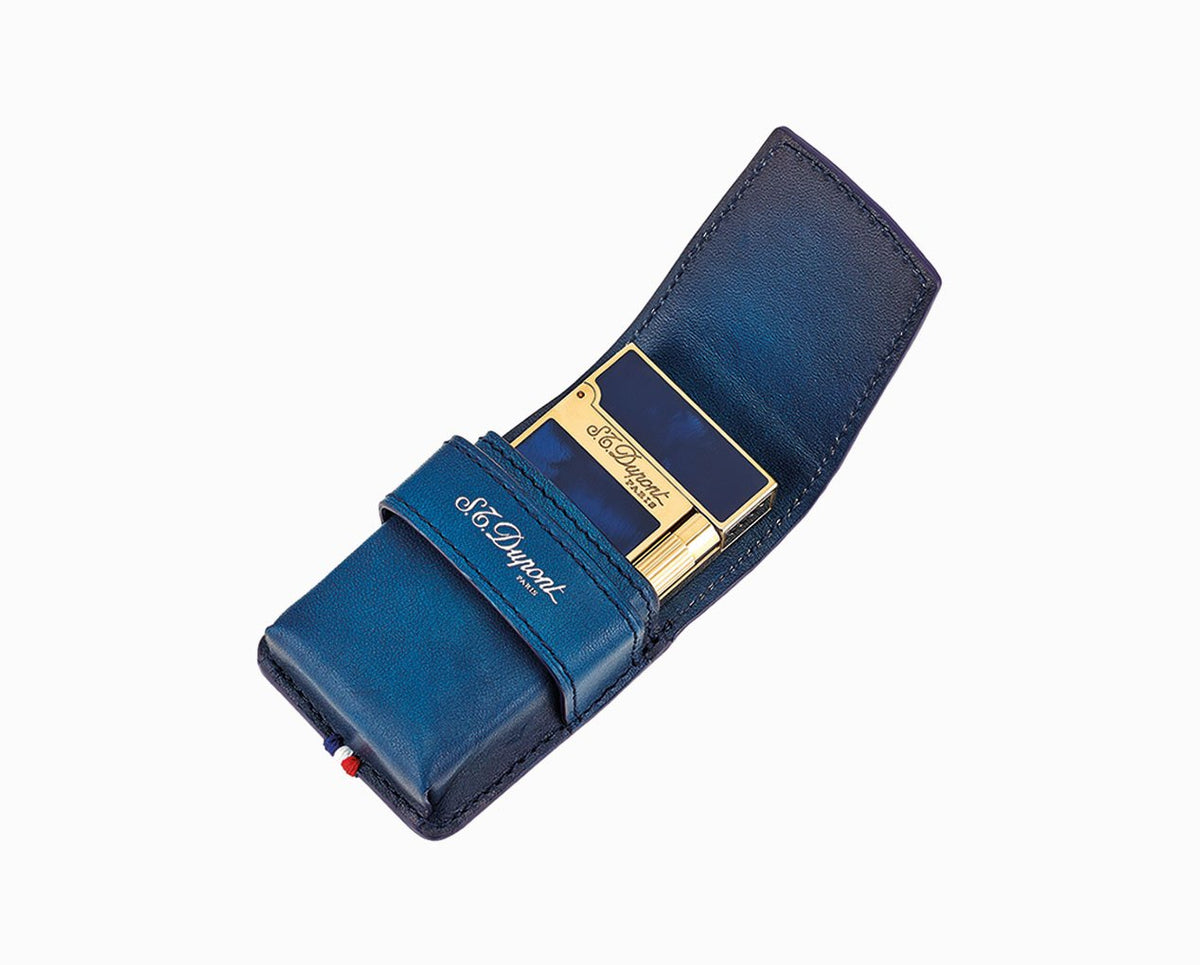 St Dupont Line 2 Lighter Case Atelier Blue ( 190413) - Shams Shopping Centre ST Dupont  