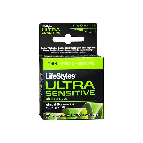 LifeStyles Ultra Sensitive Natural Feeling Condoms 3pcs - Shams Shopping Centre Lifestyles  