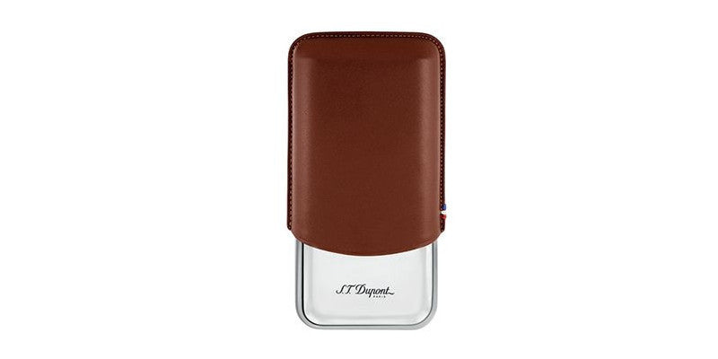 ST Dupont Metal Base 3 Cigar Case Brown 183021 - Shams Shopping Centre ST Dupont  